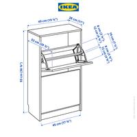 Gambar IKEA BISSA Rak Kabinet Sepatu Dengan 2 Kompartmen Kayu 49x28x93 cm   Furniture dari IKEA Indonesia Kota Administrasi Jakarta Timur 5 Tokopedia