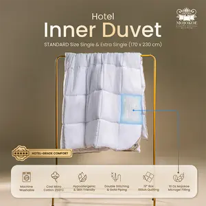 MOJOKOE HOTEL INNER DUVET / QUILT INSERT | 100% PREMIUM MICROGEL | 230 X 170