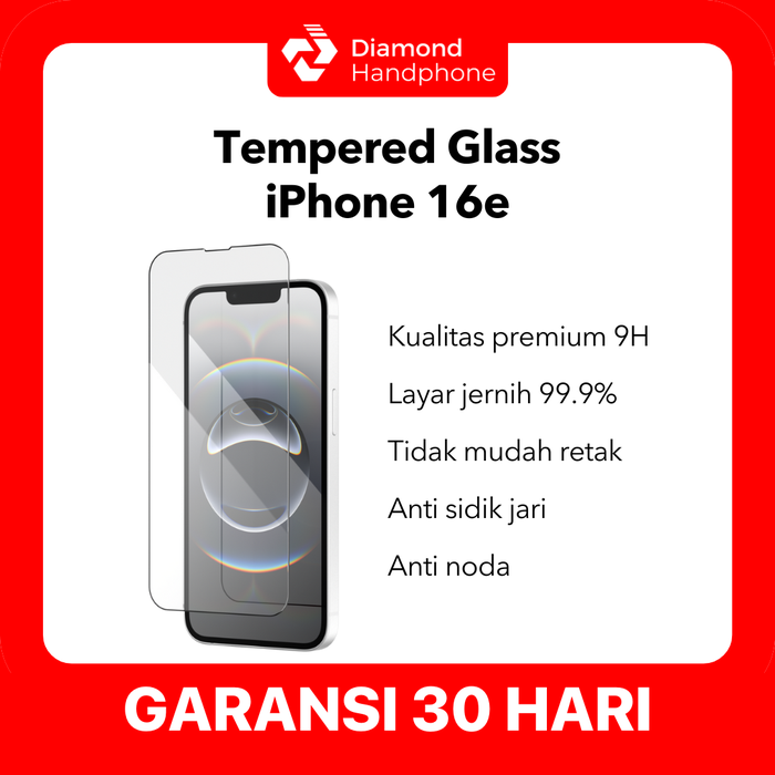 Gambar Tempered Glass iPhone 16e Anti Gores Screen Protector dari Diamond Handphone Bali Kota Denpasar Tokopedia