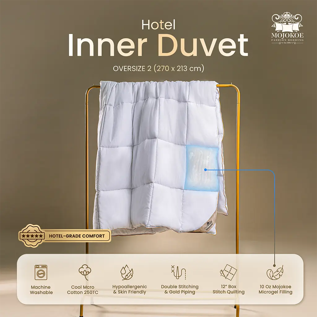 MOJOKOE HOTEL INNER DUVET / QUILT INSERT | 100% PREMIUM MICROGEL | 270 x 213