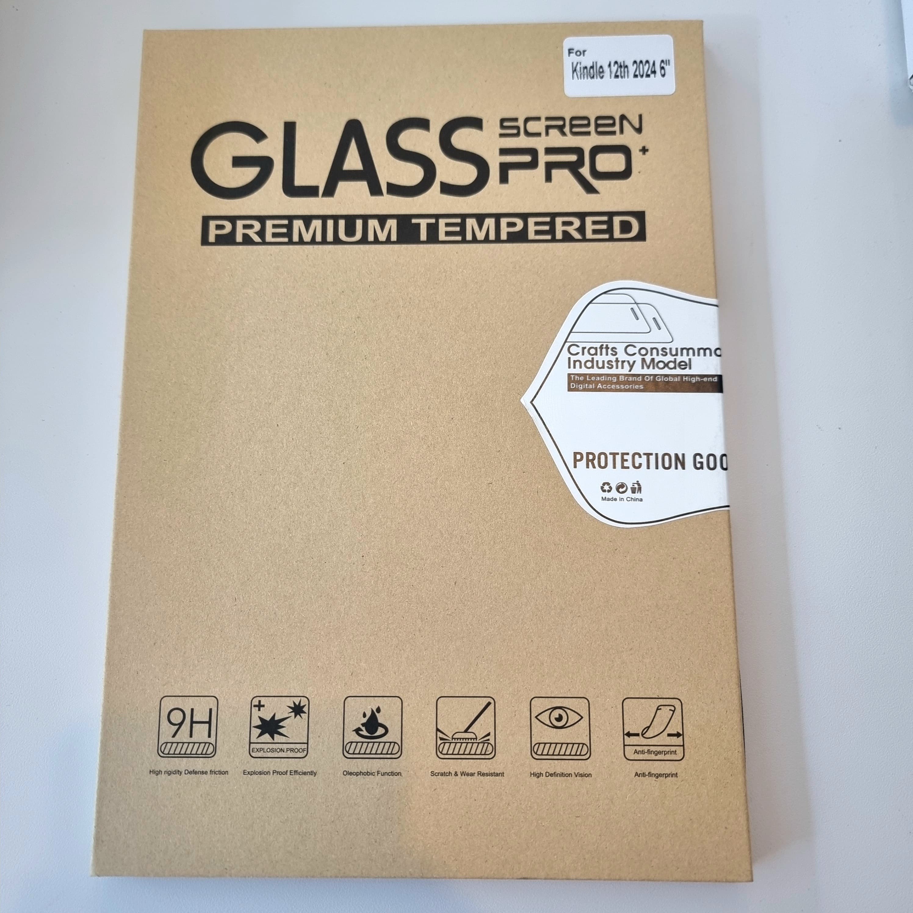 Kindle Basic & Paperwhite 2024 Gen 12 tempered glass screen protector for 6-inch 7-inch Kindle ebook reader, high-definition protective film