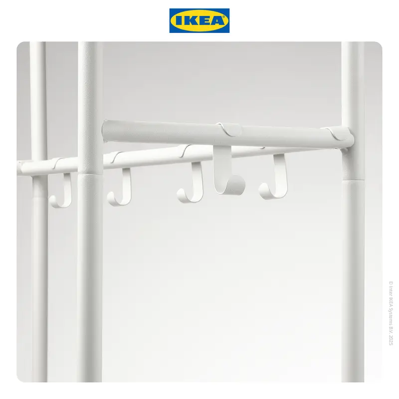 IKEA MACKAPÄR Unit Rak Mantel Dengan Sepatu Minimalis Putih 78x32x200 cm Furniture 2