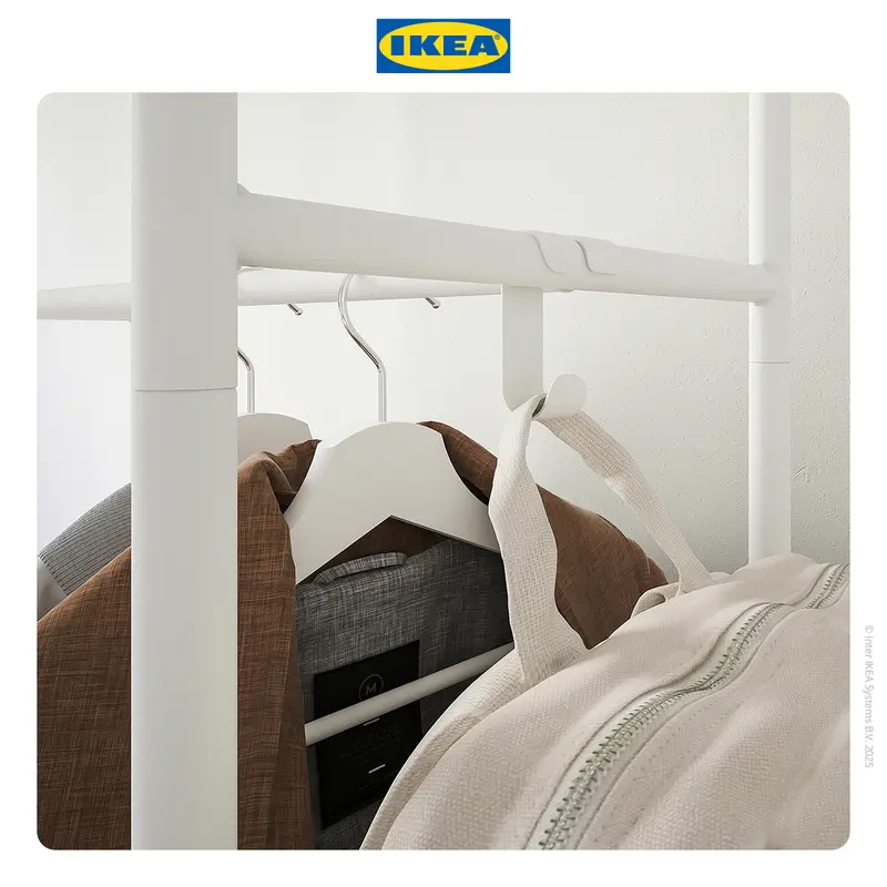 IKEA MACKAPÄR Unit Rak Mantel Dengan Sepatu Minimalis Putih 78x32x200 cm Furniture 3