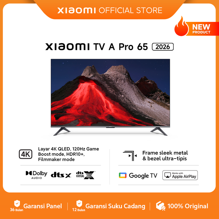 Promo Xiaomi TV A Pro 65 2026 | 4K QLED Hz Game Boost Mode HDR10 ...