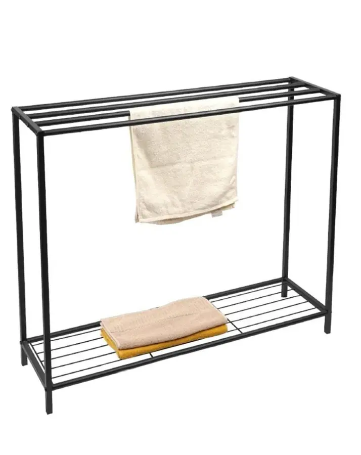 Jemuran Pakaian Handuk Towel Stand Stainless / Jemuran Handuk Stainless Hitam