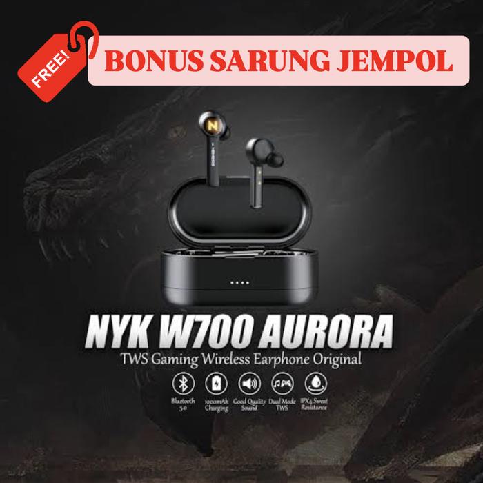Gambar NYK W700 Aurora Gaming TWS Wireless Bluetooth Earphone Nemesis dari Click & Go Tokopedia Kota Bandung Tokopedia