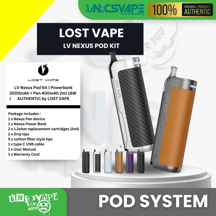 Jual LV Nexus Pod Kit | Powerbank 2000mAh + Pen 400mAh 2ml 16W |AUTHENTIC  by LOST VAPE - TWILL PINK - Kab. Sidoarjo - Unics Vapestore | Tokopedia