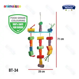 AnimalnCo BT-34 Bird Toy Mainan Burung gigitan Parrot Macaw kakaktua