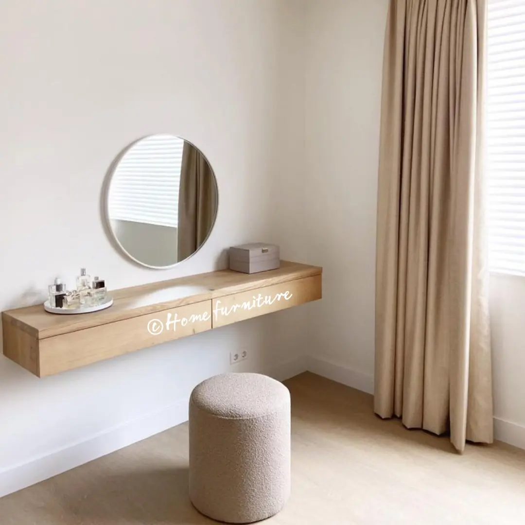 Meja rias floating Gabriella futuristik modern meja rias gantung meja rias kecantikan wanita