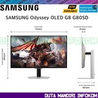 Gambar SAMSUNG Odyssey OLED G8 G80SD S32DG802 32" Inch - UHD 4K 240Hz 0.03ms HDMI DP USB HUB Speaker G-Sync Compatible Pivot Ergonomic Stand FreeSync Premium Gaming Monitor I LS32DG802SEXXD dari Duta Mandiri Infokom Kota Administrasi Jakarta Pusat 5 Tokopedia