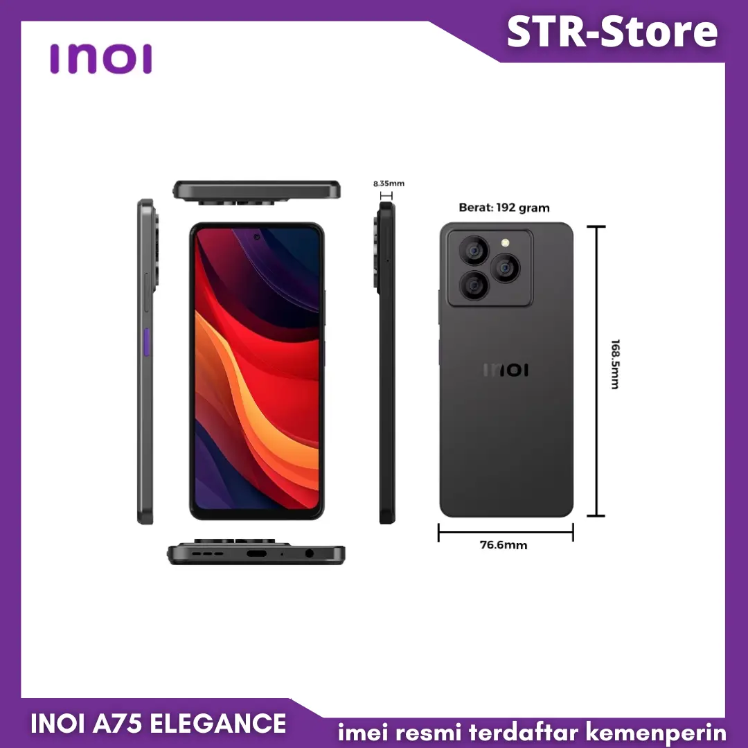 INOI A75 ELEGANCE 8/512 GB SMARTPHONE GARANSI RESMI INOI A 75 6/256 GB - INOI A75 ELEGANCE
