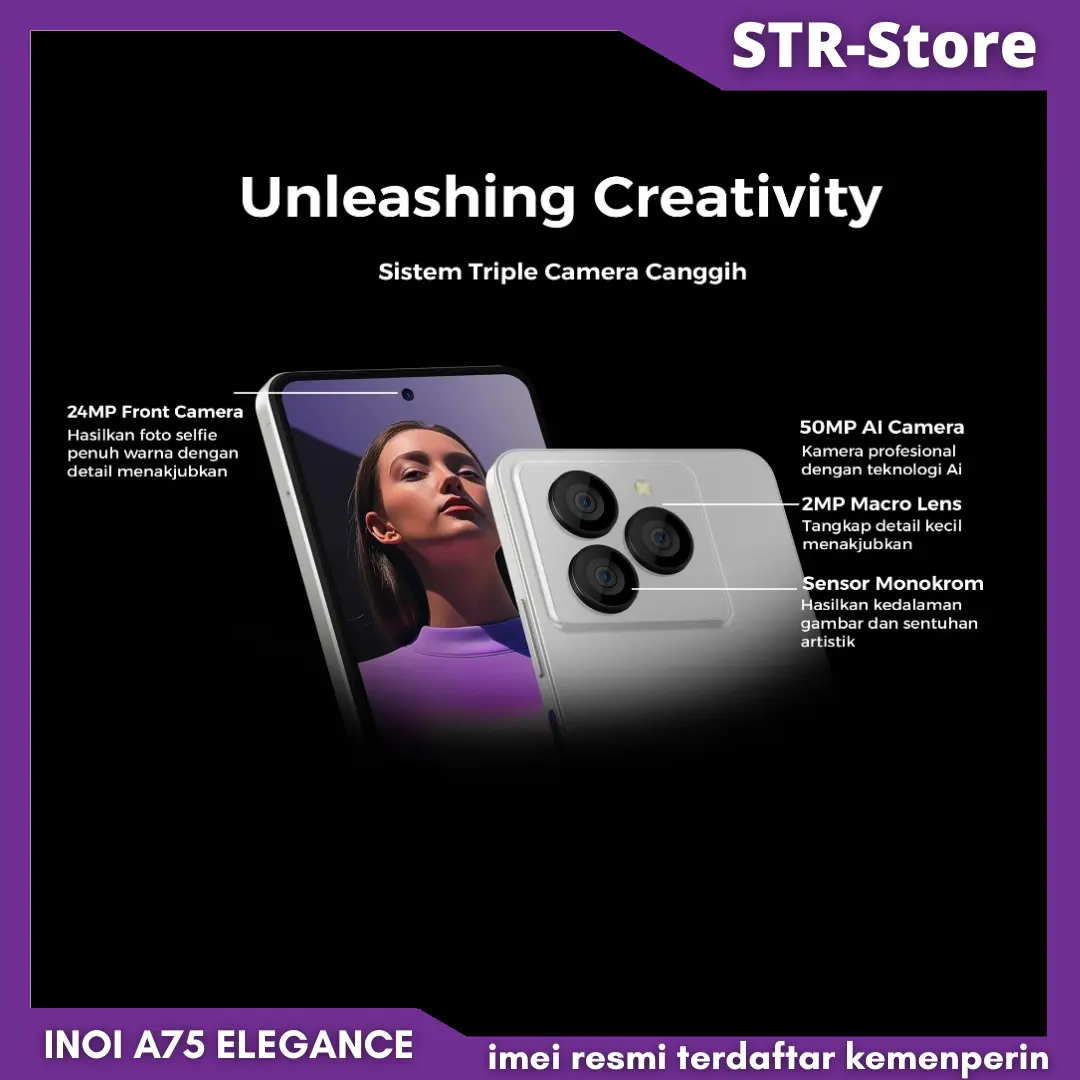 INOI A75 ELEGANCE 8/512 GB SMARTPHONE GARANSI RESMI INOI A 75 6/256 GB - INOI A75 ELEGANCE