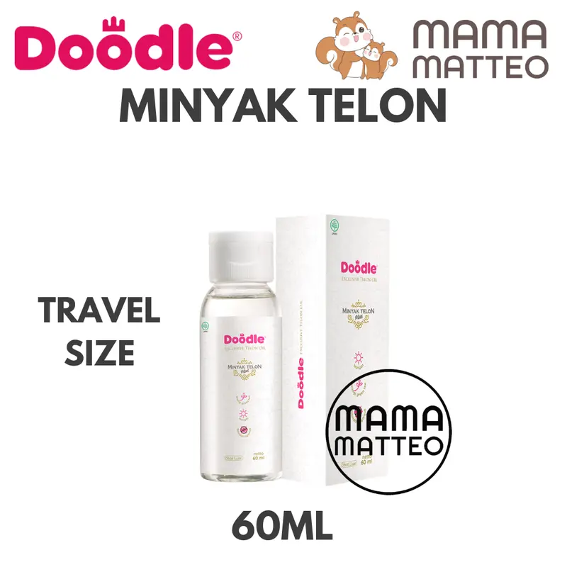 MINYAK TELON DOODLE GREEN TEA untuk bayi anak 100mL (GRATIS BUBBLE) 5