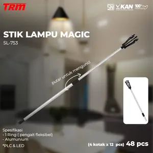 Stik Tongkat Lampu Pemasang / Pengganti Lampu Jumbo 8 Jari