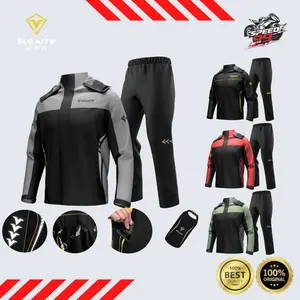 SULAITE Waterproof Rainwear Motorcycle Rain Coat With Cover Jas Hujan Motor