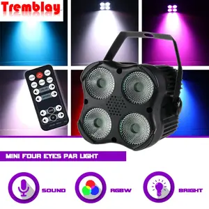 VOKTRO Lampu Sorot Panggung LED 4in1 RGBW 25W dengan Remote – Efek Cahaya Variatif, 5 Mode Kontrol, Cooling Fan Sunyi untuk Event Indoor (Hitam)