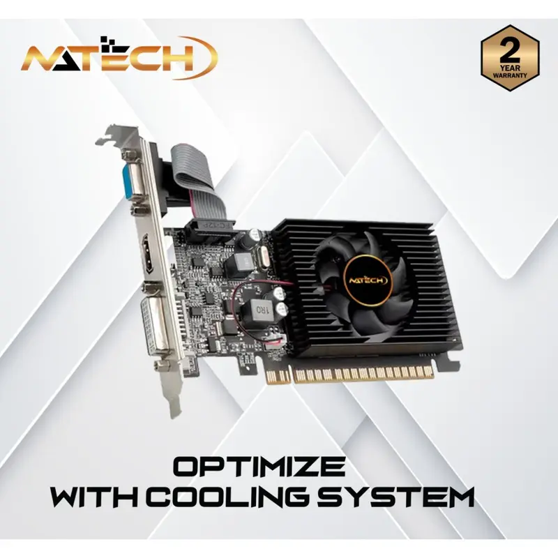 VGA NATECH  NVDIA GT 610 2GB DDR3 64BIT LP SINGLE FAN 2