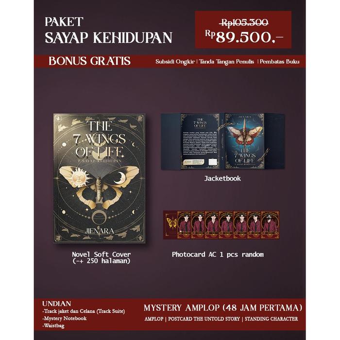 Gambar PRE ORDER - Buku Novel -  7 Sayap Kehidupan - Jienara - Akad - Bumifiksi dari BumifiksiJogjakarta Kab. Sleman 5 Tokopedia