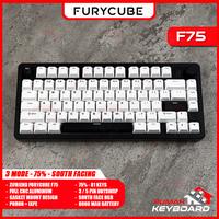 Gambar MECHANICAL KEYBOARD - ZIFRIEND FURYCUBE F75 - 3 MODE -  RGB - 75% - ALUMINUM - SOUTH FACING - WHITE dari Rumah-Keyboard Kota Administrasi Jakarta Barat 2 Tokopedia