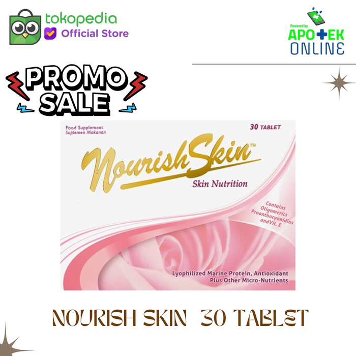 Gambar NOURISH SKIN 1 BOX ISI 30 TABLET dari Apotek Hazmi Farma Bekasi Kab. Bekasi Tokopedia