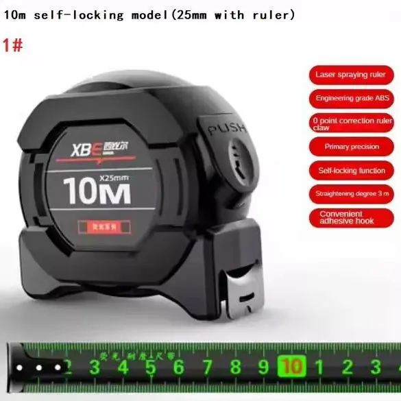 Measuring Tape 10 meter Fluorescerous meteran neon anti karat  Auto Lock Meter Tape Measuring Tool
