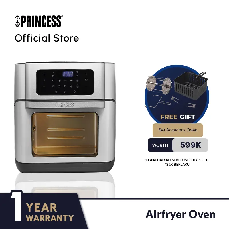 Princess Air Fryer/ Airfryer Oven 10L/ Pemanggang & Penggoreng Listrik