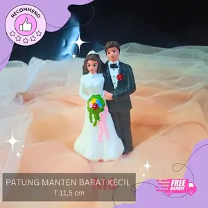 MP-M6 M76 MANTEN BARAT /HIASAN KUE PATUNG MANTEN BARAT / CAKE TOPPER MAINAN LOKAL MANTEN/PATUNG HIASAN KUE MANTEN BARAT/ TOPPER MANTEN BARAT [1PCS]