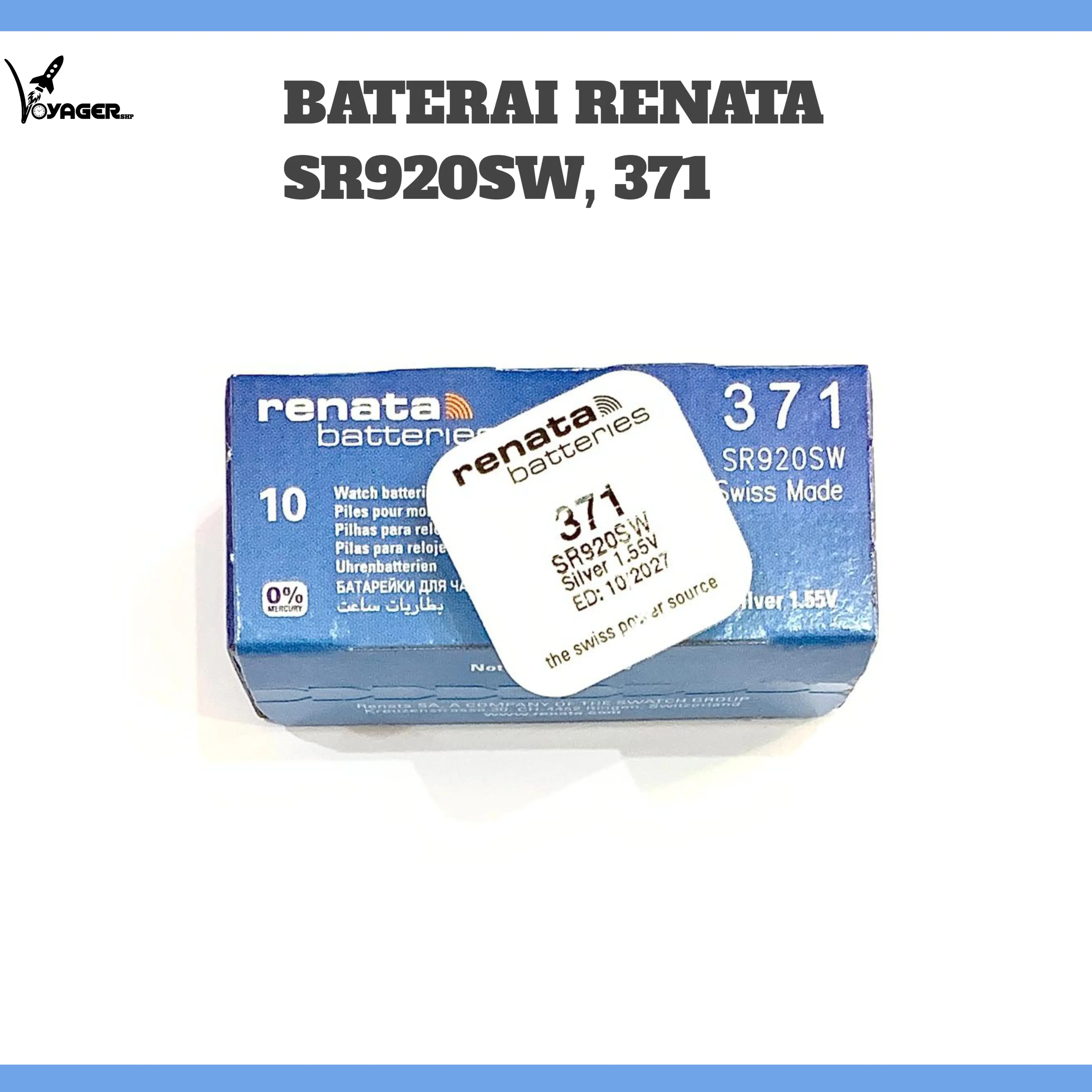 Baterai Renata 371 SR920SW Original Batrai Jam Tangan Analog Chrono