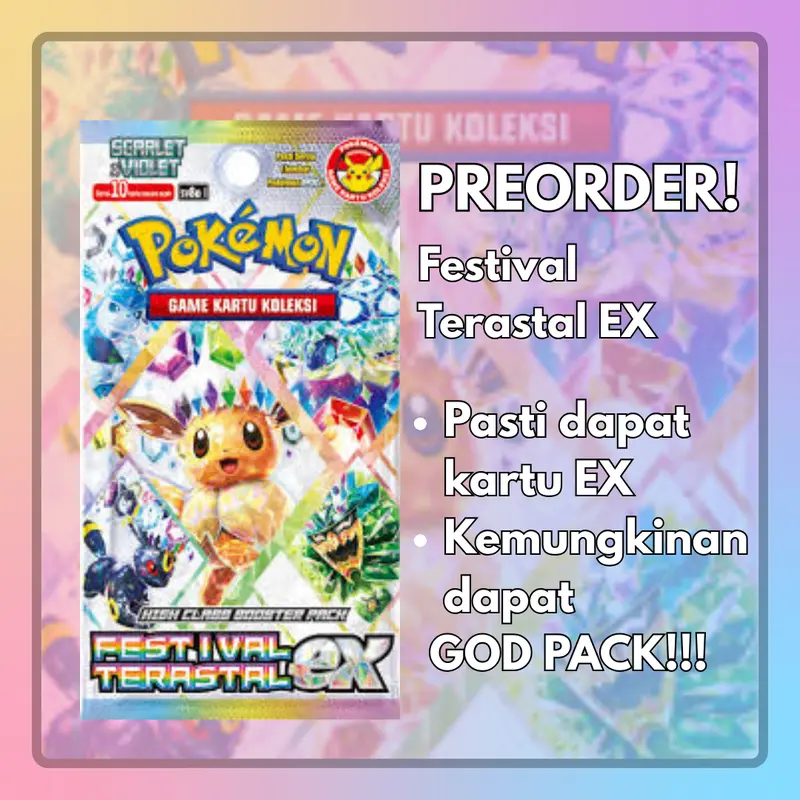Pokmon Terastal Festival Booster Box INDONESIAN Edition - 2024 Exclusive  TCG Sealed Box Pokemon Gym Booster Box