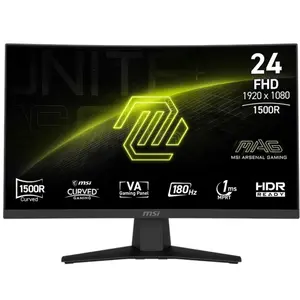 MSI MAG 244C 24 Inch FHD VA 180Hz 1ms HOME OFFICE GAMING CURVED MONITOR