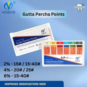 Gutta Percha 02 04 06 Taper 15# / 20# / 25# 15-40# Endodontic Materials Root Canal Fillings