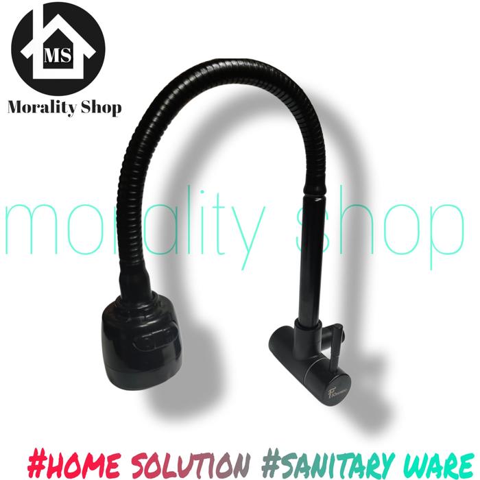 Gambar Kran Dapur Flexible 2in1 SUS304 Hitam-Keran air Sink Cuci Piring 28FBL dari Morality olshop Kota Administrasi Jakarta Barat Tokopedia