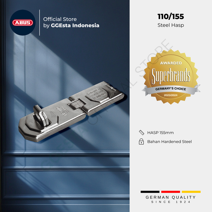 Gambar ABUS Hasp Overpal 110/155 Grendel Gembok MADE IN GERMANY HEAVY DUTY PREMIUM QUALITY dari GGEsta Indonesia Kota Administrasi Jakarta Barat Tokopedia