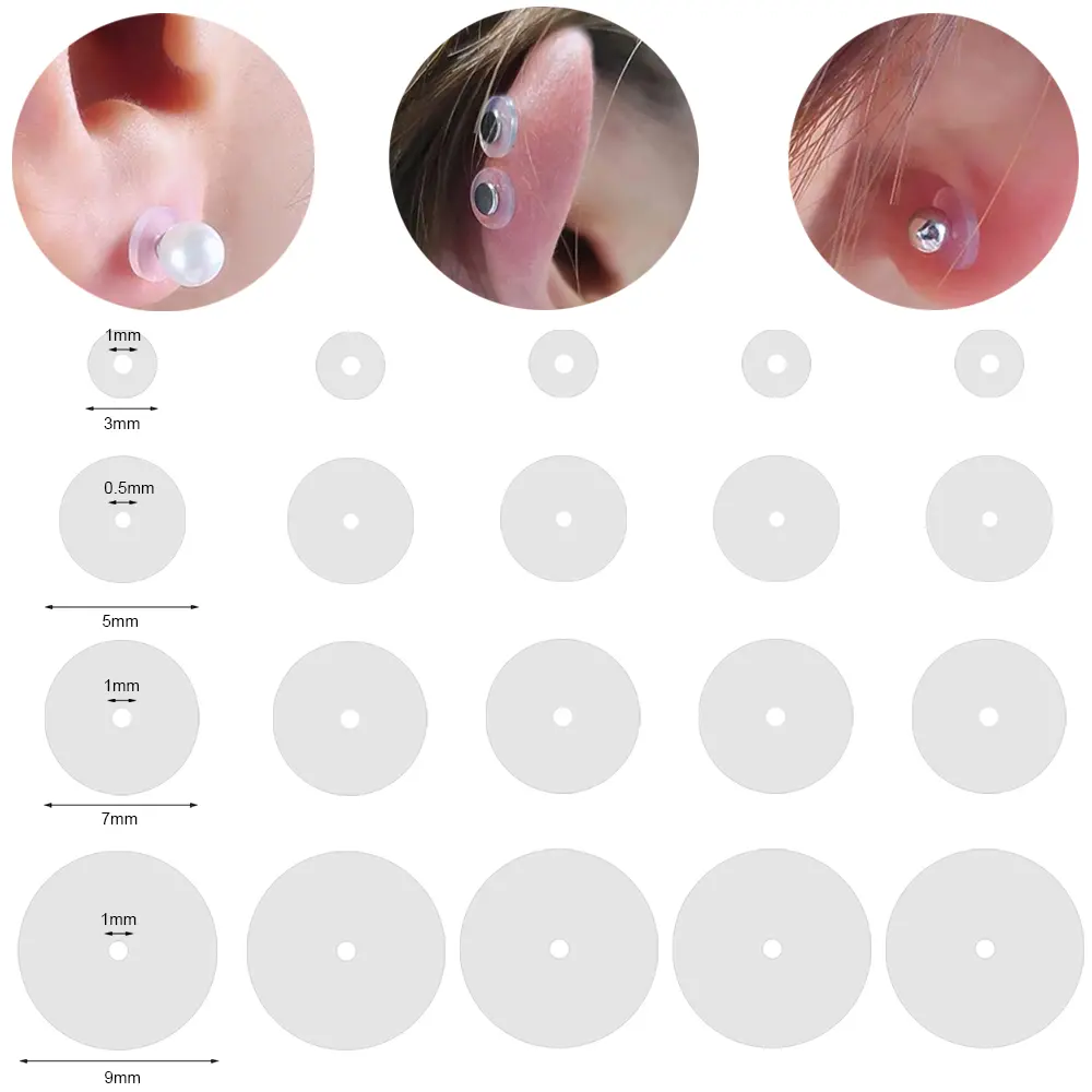 6-30Pcs/lot Silicone Piercing Healing Discs Flexible Anti Hyperplasia Saucer Ear Nose Soft Gasket Tragus Anti Invagination