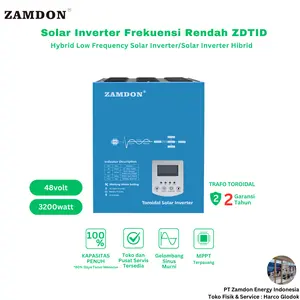 ZAMDON Frekuensi Rendah 3.2KW/4KVA 48V Off grid Inverter Surya Hybrid built-in 60A MPPT Garansi Dua Tahun  | Solar Inverter 3000watt + 200watt
