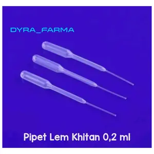 Pipet Lem Khitan Kecil 0.2ml Plastik / Pipet Tetes Lem Sunat 0.2 ml