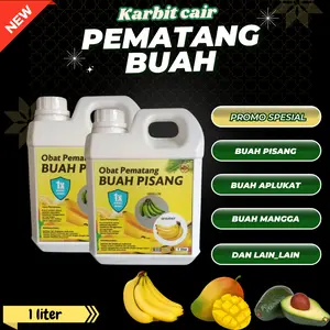 karbit buah || pematang buah pisang || pematang buah-buahan || aman HALAL 100% || buah matang dengan sempurna secara bersamaan ( ukuran 1 liter )