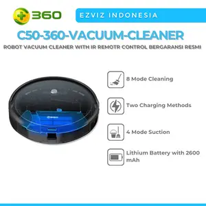 360 C50 Robot Vacuum Cleaner with IR Remote Control BERGARANSI RESMI