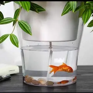 Pot Tanaman Hidroponik Multifungsi bisa jadi Aquarium/ Pot Bunga plus Aquarium