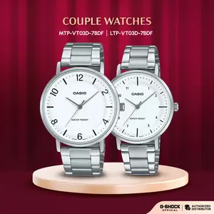 Jam tangan Couple Casio Analog MTP-VT03D-7BDFxLTP-VT03D-7BDF