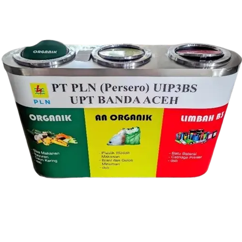 Tempat sampah stainless 3in1 0
