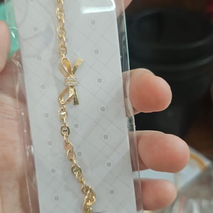 Gambar Gelang rantai kombinasi putih rosegold rose gold emas asli 700 70% dari NonaKeriting Kota Administrasi Jakarta Selatan Tokopedia