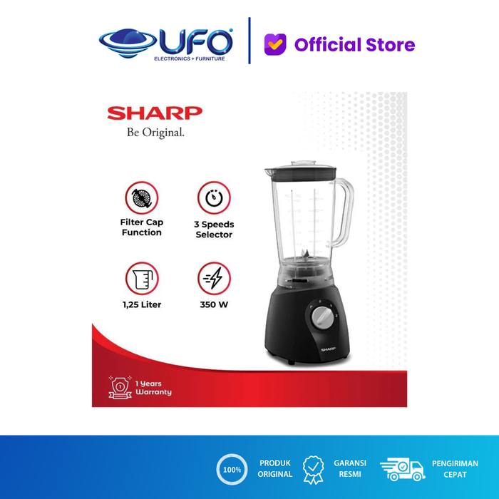 Gambar SHARP  EM121-BK COUNTERTOP BLENDER SHARP dari UFO ELEKTRONIKA JOGJA Kab. Sleman Tokopedia