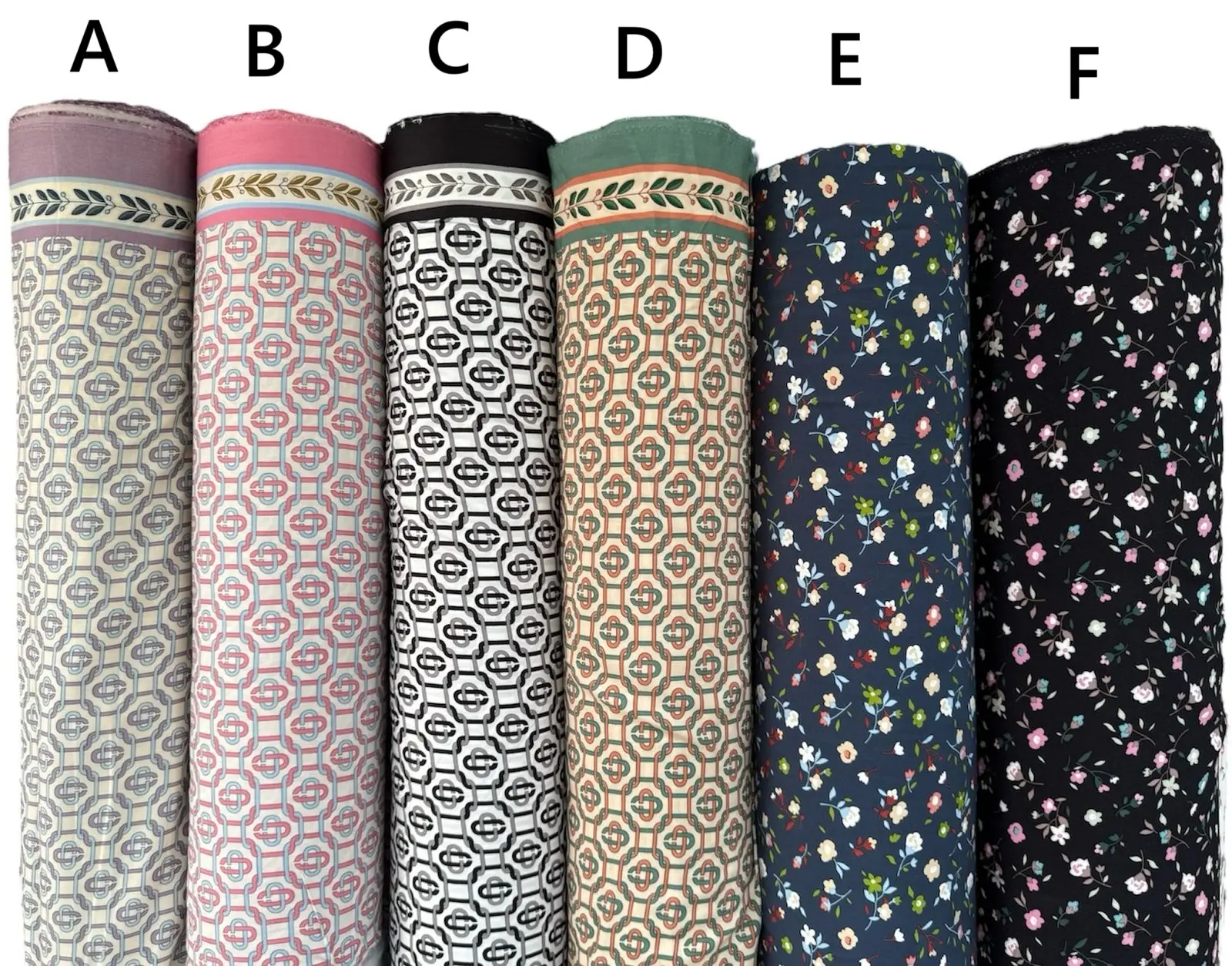 Bahan kain katun rayon viscose premium motif abstrak pinggir motif bunga kecil terbaru best seller viral
