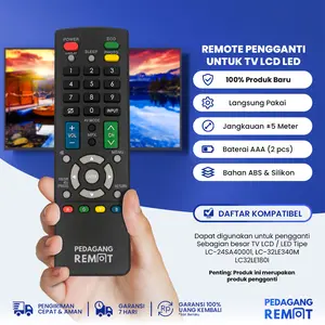 Remot Remote TV Aquos LCD LED GB016WJSA Original Pabrik / KW