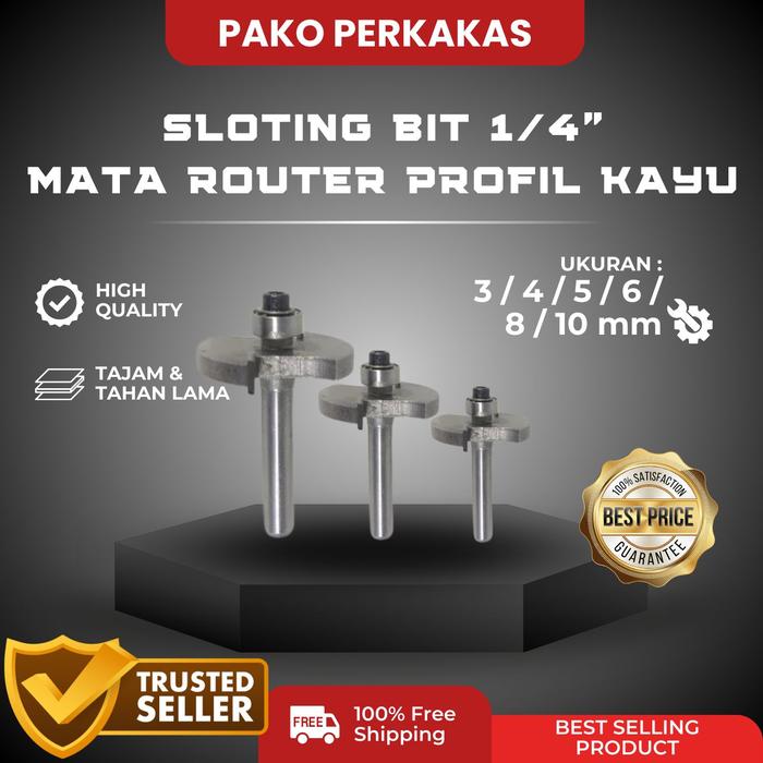 Jual Mata Profil Kayu Sloting Bit 1/4