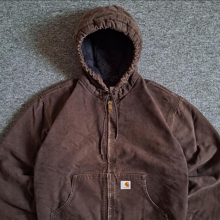 Jual carhartt active jacket W J130 DKB ( dark brown ) size small