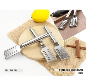 Alat Pembersih Sisik Ikan Stainless Steel/Alat Serut Sisik Ikan/Fish Scale Remover / Alat Pembersih Sisik Ikan Stainless Steel / Pisau Pengupas Sisik Ikan Praktis Cepat - MARIKEMALL