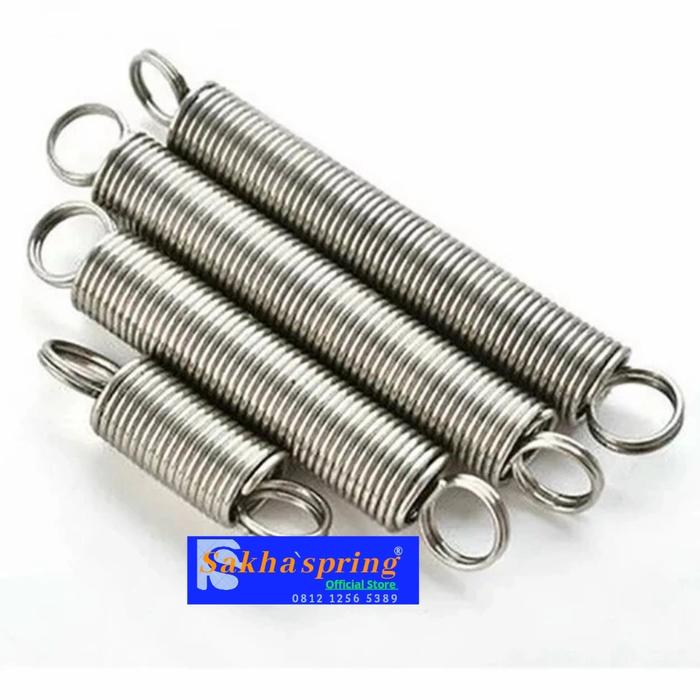 Gambar Per tarik pegas stainless kawat 2,5mm od 30mm panjang total 500mm dari SAKHASPRING Kota Administrasi Jakarta Barat Tokopedia