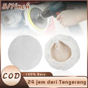 Wool Buffing Pad 5inch/7inch Alat Poles Motor Mobil Pad Roda Pemoles Wol